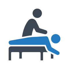 Physical therapist icon, vector & glyph