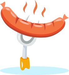 Morning. Healthy breakfast. Flat design.