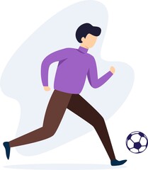 Football soccer player vector illustration.