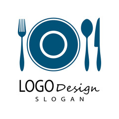 spoon and fork logo template illustration