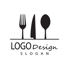 spoon and fork logo template illustration