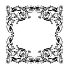 Decorative frames. Retro ornamental frame, vintage rectangle ornaments and ornate border. Decorative wedding frames, antique museum picture borders or deco devider. Isolated icons vector set