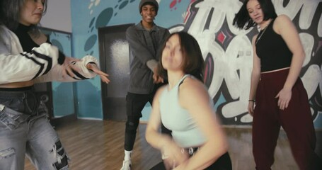 Slow motion hip hop dance