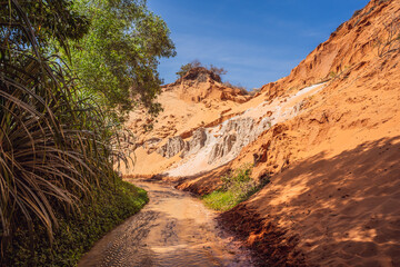 Fairy stream among the red dunes, Muine, Vietnam
