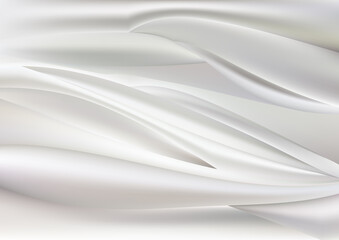 Fototapeta na wymiar Abstract Glowing Light Grey Wave Background Vector Image