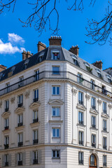 Obraz premium Paris, beautiful building in the 11th arrondissement