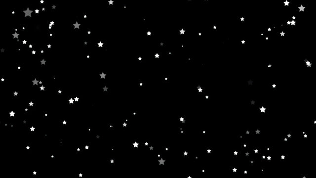 Illustration of white stars on a black background