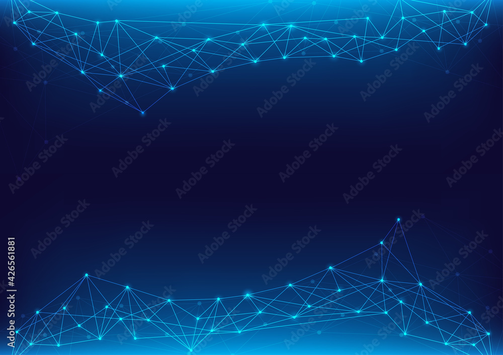 Poster abstract hi-tech background. future technology digital network and circle shape innovation vector il