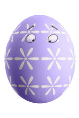 Large picture of an isolated easter egg with floral pattern and mask.