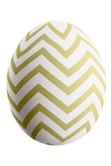 Large picture of an isolated easter egg with a stripes pattern.