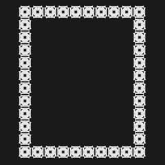 Ornament frame flat icon. Simple style decorative frame symbol. Logo design element. T-shirt printing. Vector for sticker.