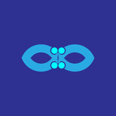 Prom mask flat icon. Simple style event party symbol. Logo design element. T-shirt printing. Vector for sticker.