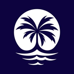 Palm tree logo images illustration