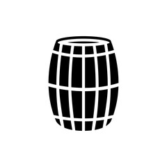wooden barrel icon design vector template