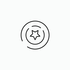 Star orbit.Space moon star astronomy Planet eclipse abstract sun dark abstrak, vector, symbol, logo, icon, sign, Illustration Minimalist.