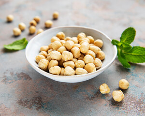 Peeled hazelnuts
