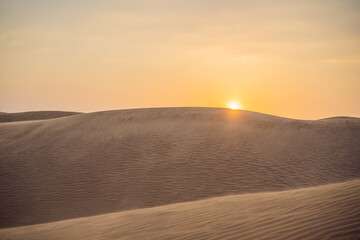 Desert - Global Warming. Huge dunes of the desert. Fine place for photographers and travelers. Beautiful structures of sandy barkhans