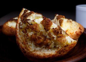 Muffins with cottage cheese and cinnamon. Close-up .