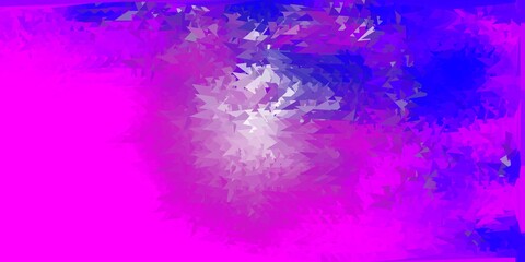 Fototapeta na wymiar Light purple, pink vector gradient polygon layout.