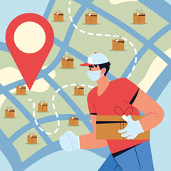 delivery man tracking