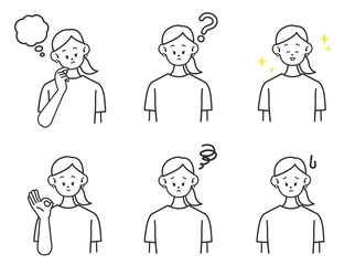 女性 表情セット