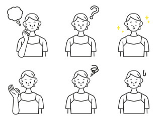 女性 表情セット