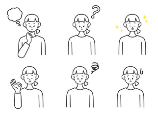 女性 表情セット