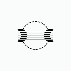 dark crescent moon and line in orbit.Space moon star astronomy Planet eclipse abstract sun dark abstrak, vector, symbol, logo, icon, sign, Illustration Minimalist.