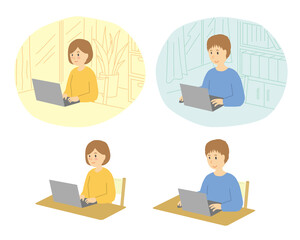 お父さんお母さんのリモートワーク