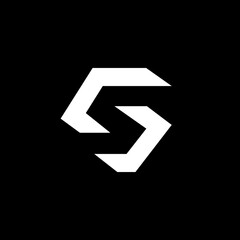 Letter S+5 Modern Design Technology. Geometric Monogram Logo Type. Letter S Logo Design Vector.