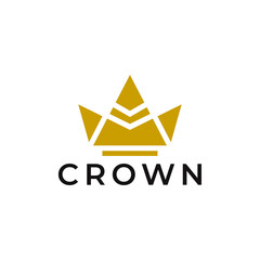 Crown abstract Logo design vector template. Vintage Crown Logo Royal King Queen concept symbol Logotype concept icon.