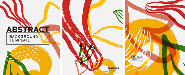 Social media abstract backgrounds. Abstract hand drawn doodles. Vector illustration for covers, banners, flyers