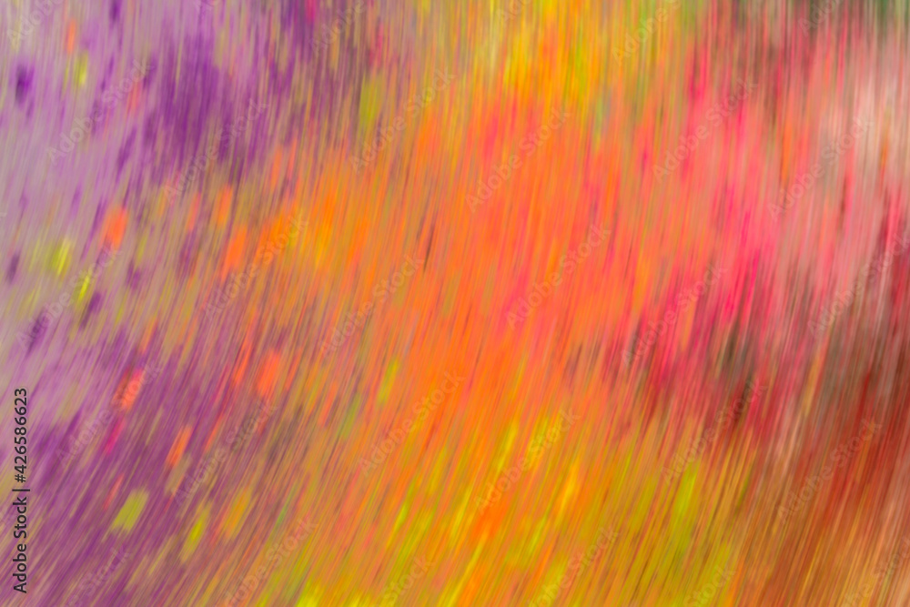Poster capturing fast-moving color images using a long exposure makes the image seen with speed and blur..t