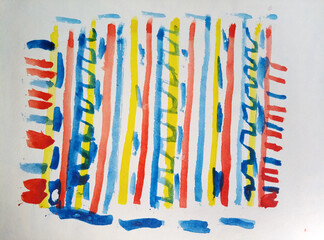 drawing bright beautiful colored towel