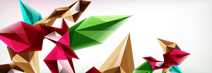 Vector 3d triangles and pyramids abstract background for business or technology presentations, internet posters or web brochure covers