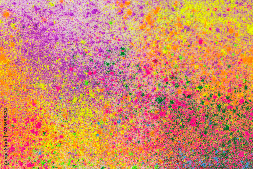 Poster the top view of the colors on the floor of the various colors that are stacked together in layers lo