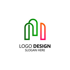 letter M for business and finance logo design