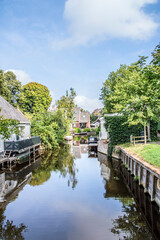 Fototapeta na wymiar Het Dee River At Broek In Waterland The Netherlands 2018