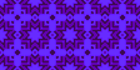 Pixel art 8 bit background Seamless Pattern. Vector illustration