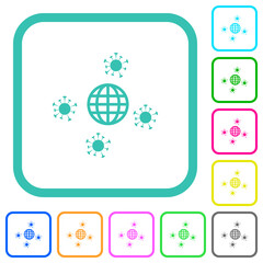 Pandemic vivid colored flat icons