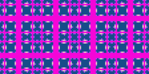Pixelization background 8 bit seamless pattern. Vector illustration