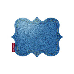 Denim patch isolated vector icon