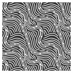 Seamless pattern with black stormy waves. Design for backdrops with sea, rivers or water texture. Repeating texture. Figure for textiles.
