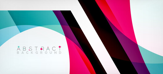 Vector color hexagons geometric abstract background