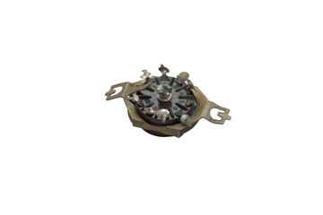 pin socket on chassis mount, 9-pin connector for vacuum tube, vintage electronic spare part,...