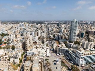 Fototapeta na wymiar Netanya Israel - Looking at the world from a height