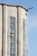 Alter verfallener Hafenschuppen, Fenster, Bremen, Deutschland