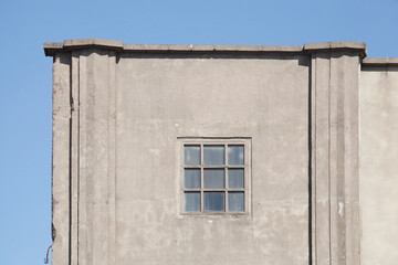 Alter verfallener Hafenschuppen, Fenster, Bremen, Deutschland