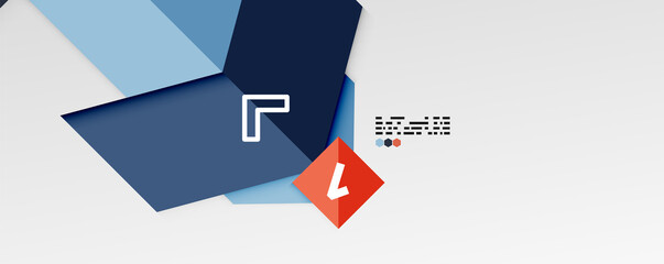 Shiny color triangles and geometric shapes vector abstract background