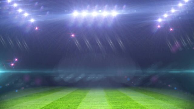 Stadium lights  animation - soccer football 